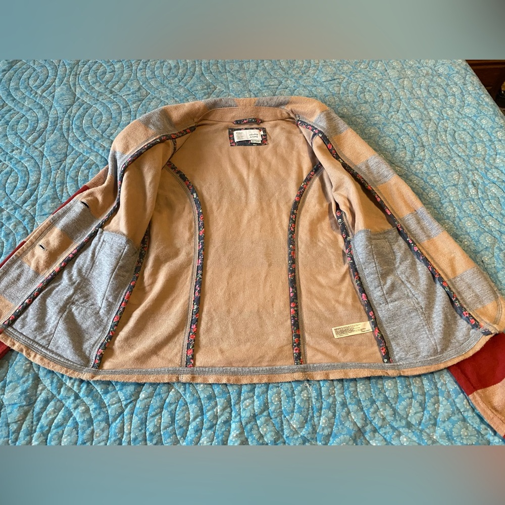 SALE 3/$30 Anthropologie Saturday Sunday jacket, stretch multi color striped,xs - Picture 7 of 8